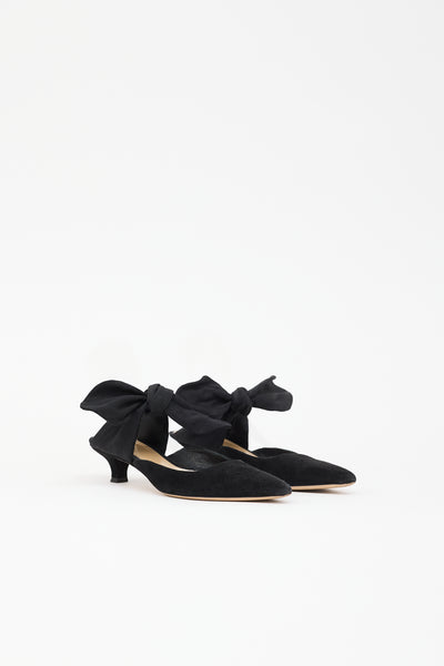 THE ROW COCO ブラック ミュール 37 The Row // Suede Coco Mule – VSP Consignment