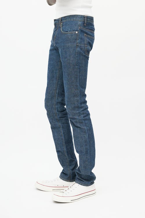 Dior Blue Medium Wash Skinny Denim Jeans