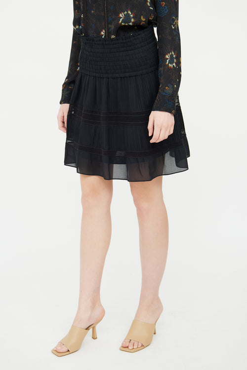 A.L.C. Black Tiered Short Skirt