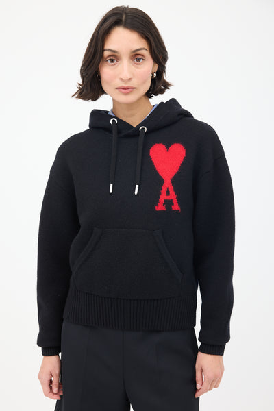 AMI Paris // Wool Ami de Cœur Knit Hoodie – VSP Consignment