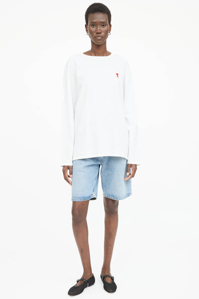 AMI Paris // Embroidered Logo T-Shirt – VSP Consignment