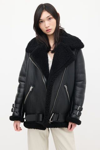 jacket clearance acne studios midsize shearling jacket