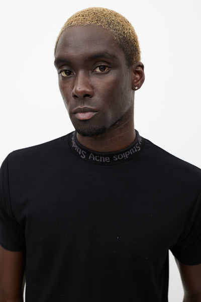 Acne Studios // Black Logo Navid Mock T-Shirt – VSP Consignment