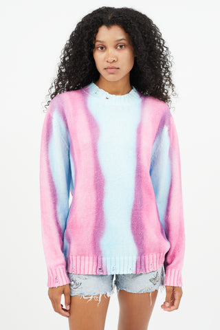 Pink tie clearance dye sweater