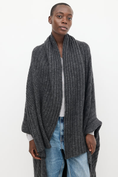Acne Studios // Dark Grey Mohair Alan Drape Cardigan – VSP Consignment