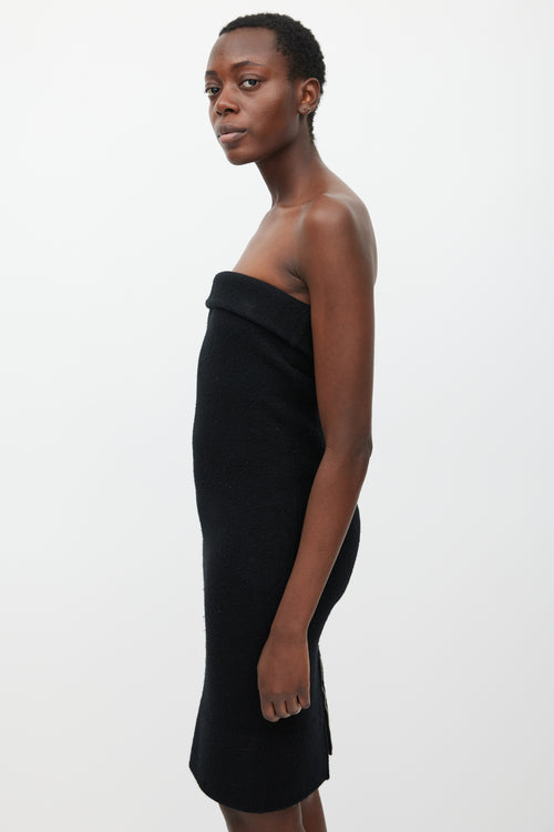 Acne Studios FW 2014 Black Donna Boiled Wool Zip Dress