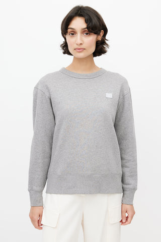 Acne Studios // Grey Face Logo Sweatshirt – VSP Consignment