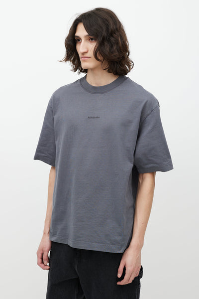 Acne Studios // Grey Oversized Logo T-Shirt – VSP Consignment