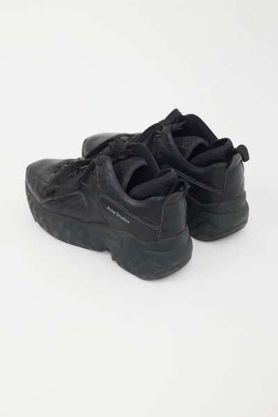 Acne Studios // Black Leather Rockaway Sneaker – VSP Consignment