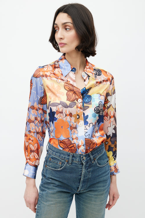 Acne Studios Multi Floral Button Down Shirt