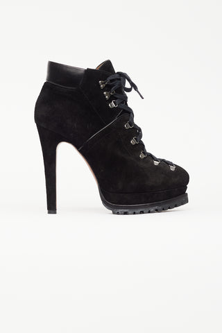 Lace up shop stiletto ankle boots