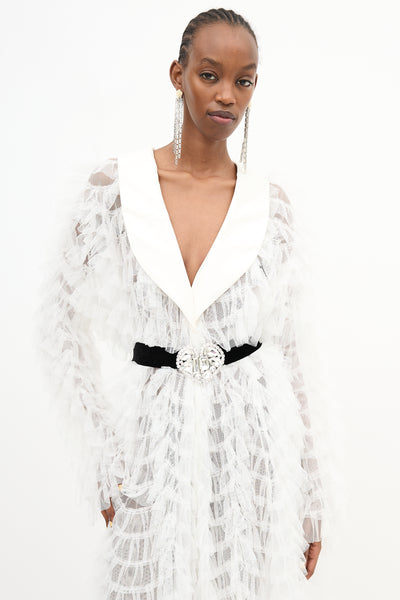 Alessandra Rich // Documented Ruffle Tulle Dress – VSP Consignment