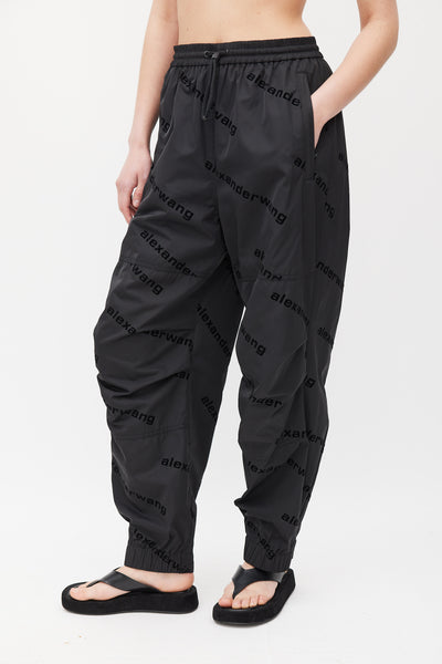 Alexander Wang // Black Logo Shell Track Pants – VSP Consignment