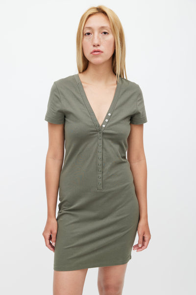 Alexander Wang // Green Short Sleeve Dress – VSP Consignment