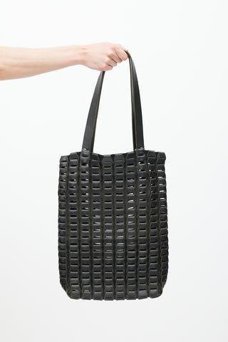 Assembly New York Black Leather Basket Bag Tote