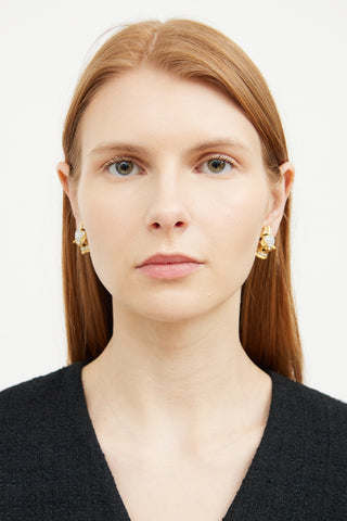Attwood Collection Gold Crystal Clip On Earrings