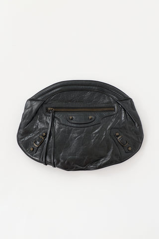 Balenciaga // Leather Motocross Classic Oval Clutch – VSP Consignment