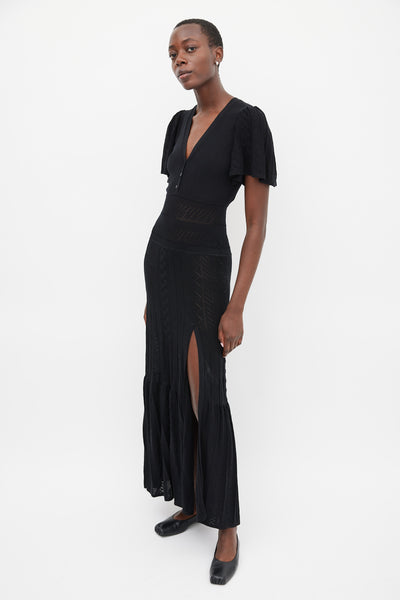 Ba&sh // Black Knit Avana Midi Dress VSP Consignment Ba&sh // Black Knit Avana Midi Dress VSP Consignment