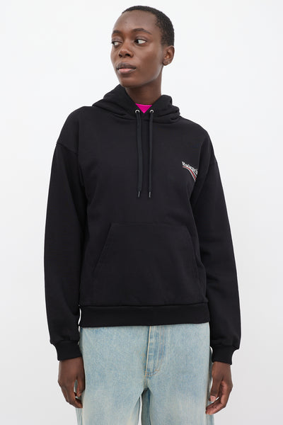 Balenciaga // 2017 Black Campaign Logo Hoodie – VSP Consignment