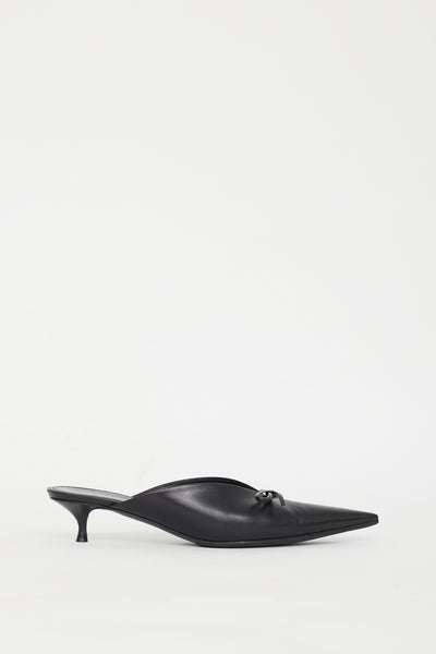 Balenciaga // Black Leather Knife Mule – VSP Consignment