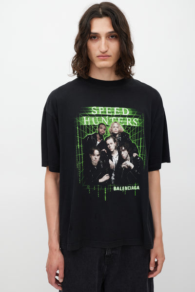 Balenciaga // Black Multicolour Speedhunters T-Shirt – VSP