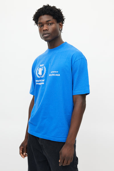 Balenciaga // Blue White World Food Programme T-Shirt – VSP