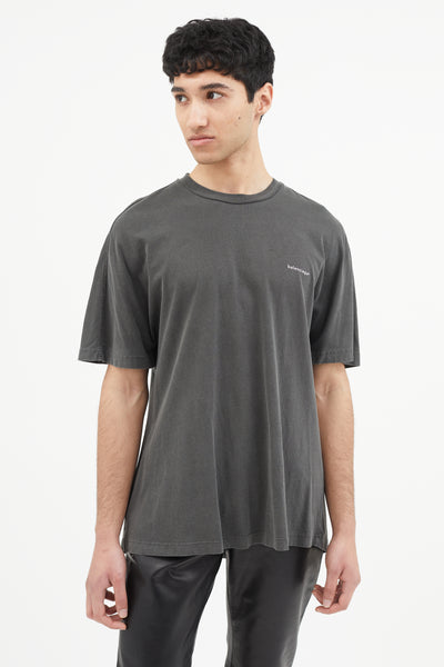 Balenciaga // Grey Logo T-Shirt – VSP Consignment