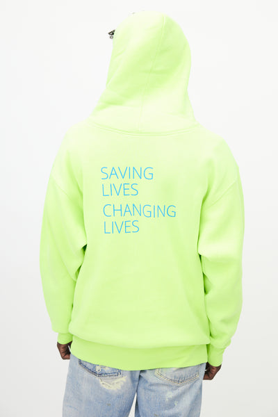 Balenciaga // Neon Green World Food Programme Hoodie – VSP