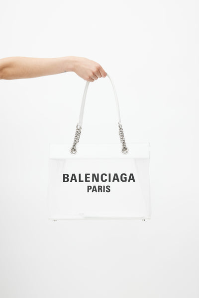 Balenciaga // White Duty Free Medium Tote Bag – VSP Consignment