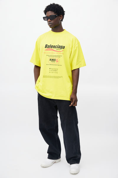 Yellow & Multicolour Recycle Logo T-Shirt