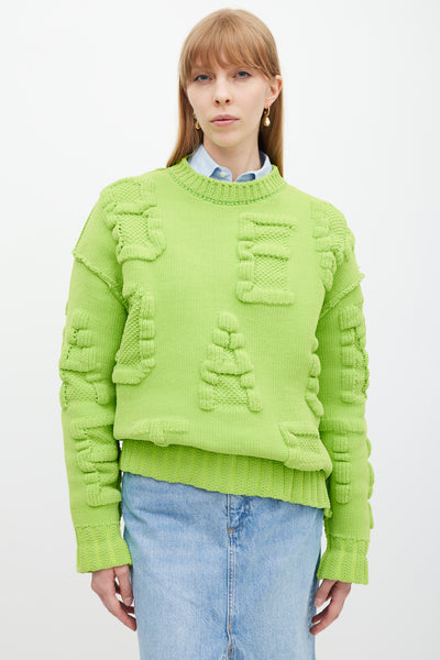 Bottega Veneta // Chenille Alphabet Knit Sweater – VSP Consignment