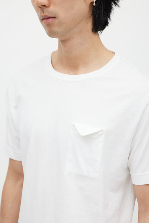 Bottega Veneta White Triangular Pocket T-Shirt