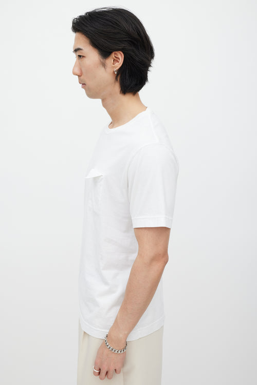 Bottega Veneta White Triangular Pocket T-Shirt