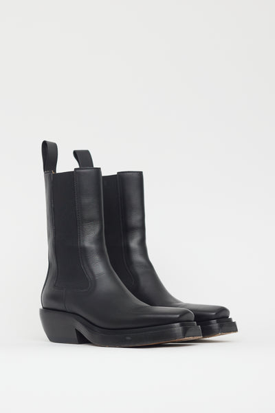 Bottega Veneta // Black Leather The Lean Chelsea Boot – VSP
