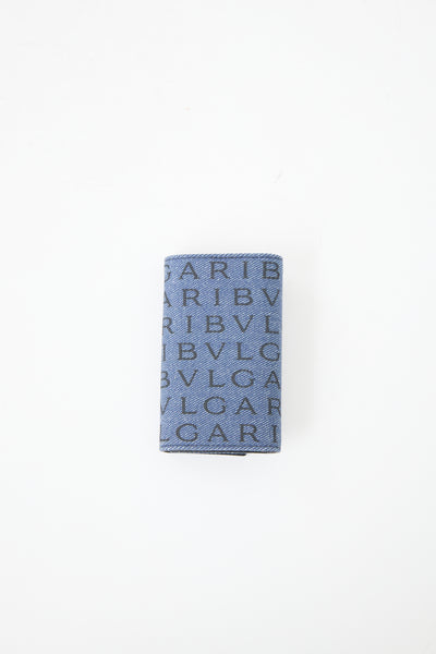 Bulgari // Denim Logo Key Case – VSP Consignment