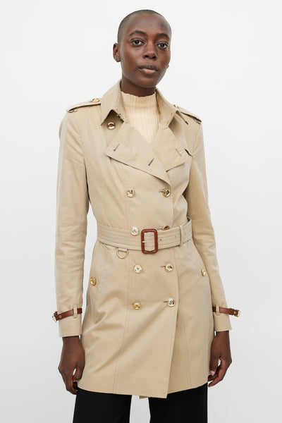 Burberry gold cheap trench coat