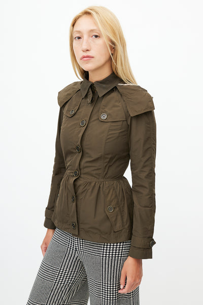 Burberry // Hooded Nylon Short Trench Coat – VSP Consignment