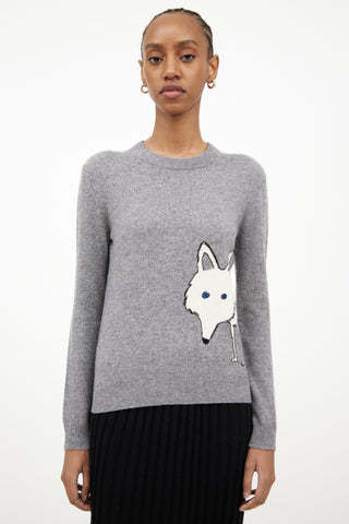 Burberry // Grey Wool & Cashmere Knit Sweater – VSP Consignment