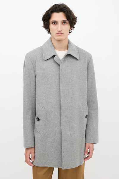 Burberry // Grey Wool Two Pocket Pea Coat – VSP Consignment