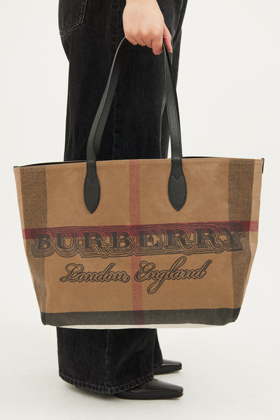 Burberry // Mega Check Doodle Tote Bag – VSP Consignment