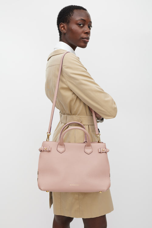 Burberry Dusty Pink Leather Banner Bag