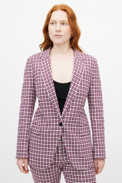 Burberry plaid suit best sale