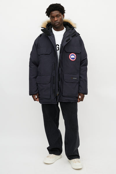 Canada Goose Navy Expedition Fur Down Parka VSP Consignment