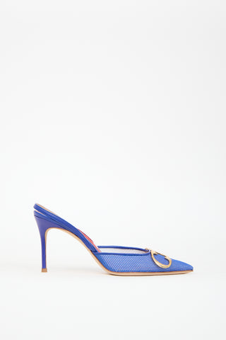 Insignia Lilac Court Shoes Uk Carolina Herrera // Purple Blue Mesh