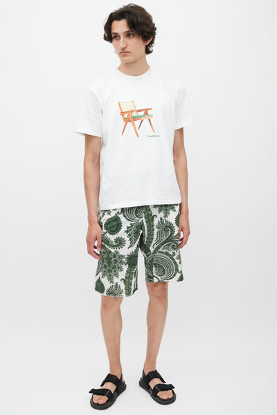 Casablanca // White & Multicolour Chair Logo T-Shirt – VSP