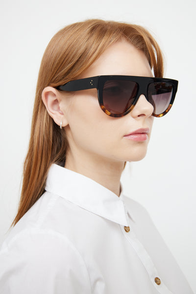 Celine Black Tortoise Cl4001in Sunglasses Vsp Consignment 
