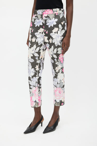 Resort 2012 Black & Multi Floral Trouser