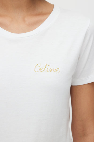 Celine Logo White T-Shirt - Labels & Co