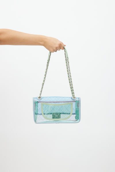 2018 Blue PVC Coco Splash Mini Shoulder Bag