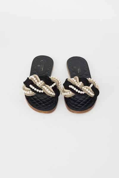 Chanel 2024 beaded sandals